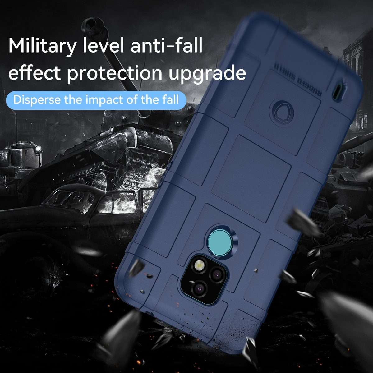 For Lenovo K12 Full Coverage Shockproof TPU Phone Case(Blue)