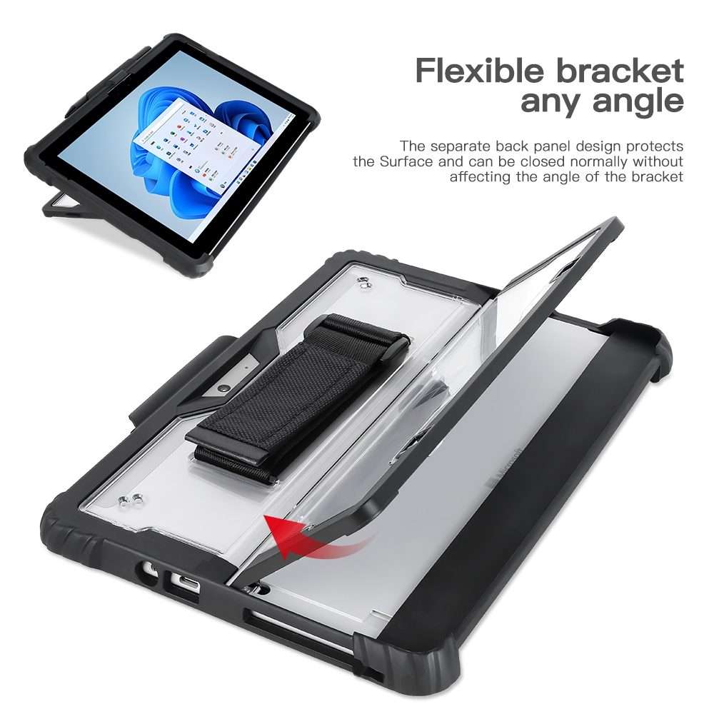 For MicroSoft Surface Pro 8 Acrylic Transparent Hand Shoulder Strap Laptop Case