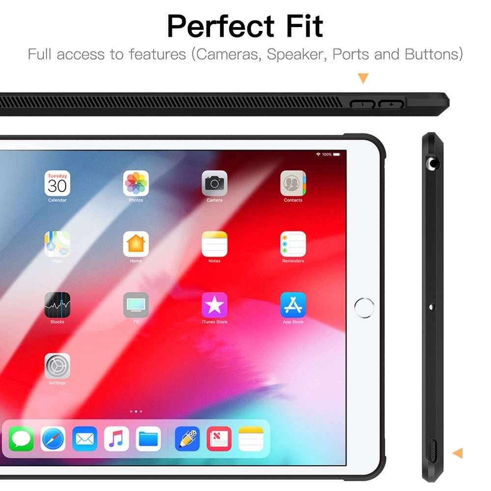 PC+TPU Transparent Shockproof Tablet Case For iPad Pro 11 inch 2018(Black)