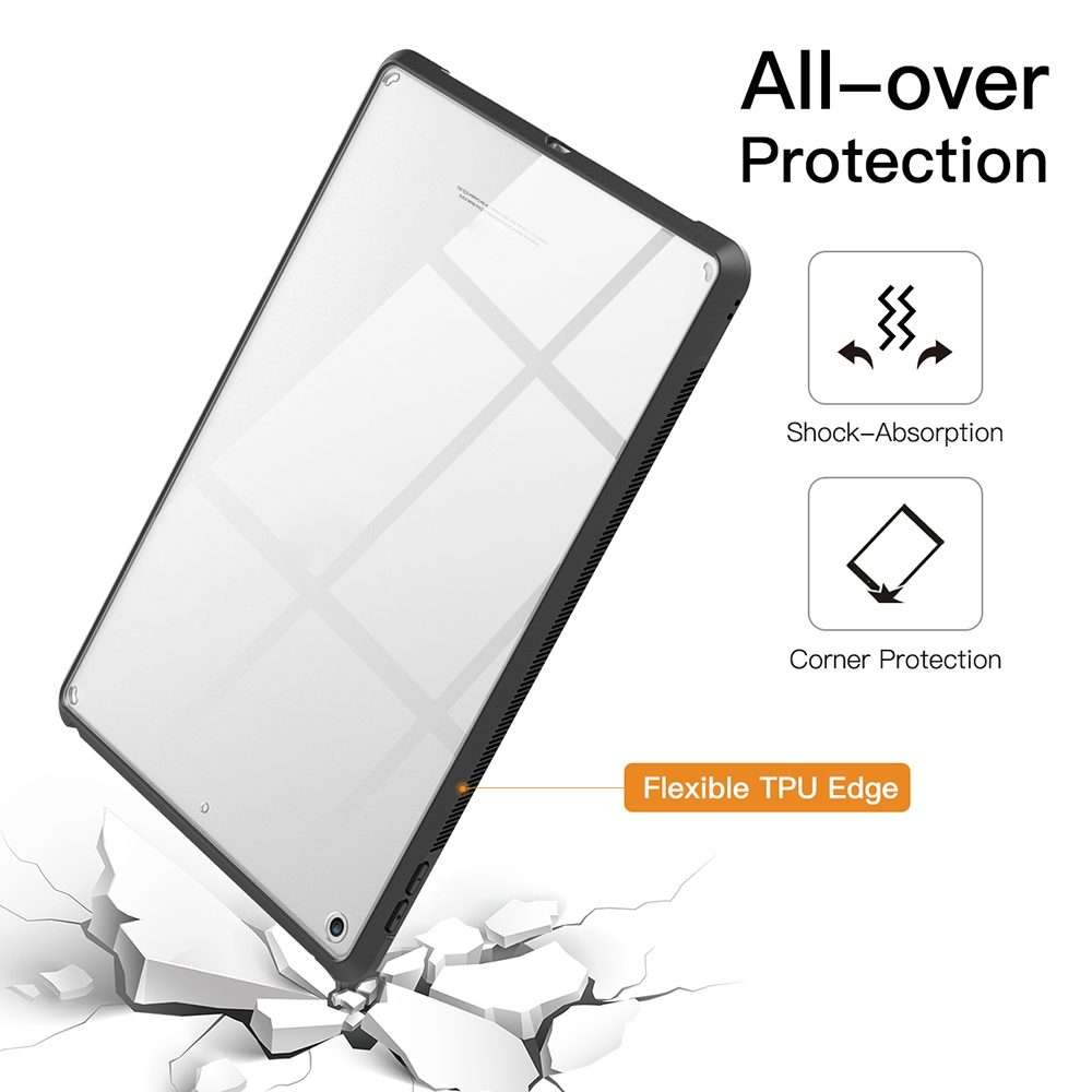 PC+TPU Transparent Shockproof Tablet Case For iPad Pro 11 inch 2018(Blue)