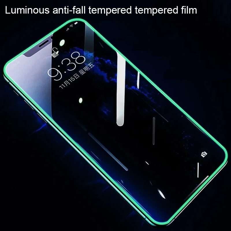 For iPhone 12 Pro Max 25pcs Luminous Shatterproof Airbag Tempered Glass Film