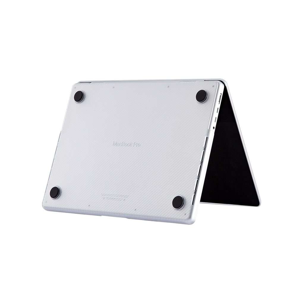 Carbon Fiber Textured Plastic Laptop Protective Case For MacBook Pro 13.3 inch A ... (Transparent)