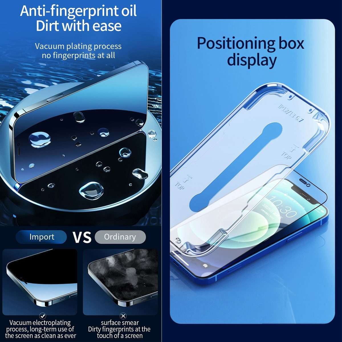 For iPhone 13 Pro Max 25pcs Fast Attach Dust-proof Anti-static Tempered Glass Film