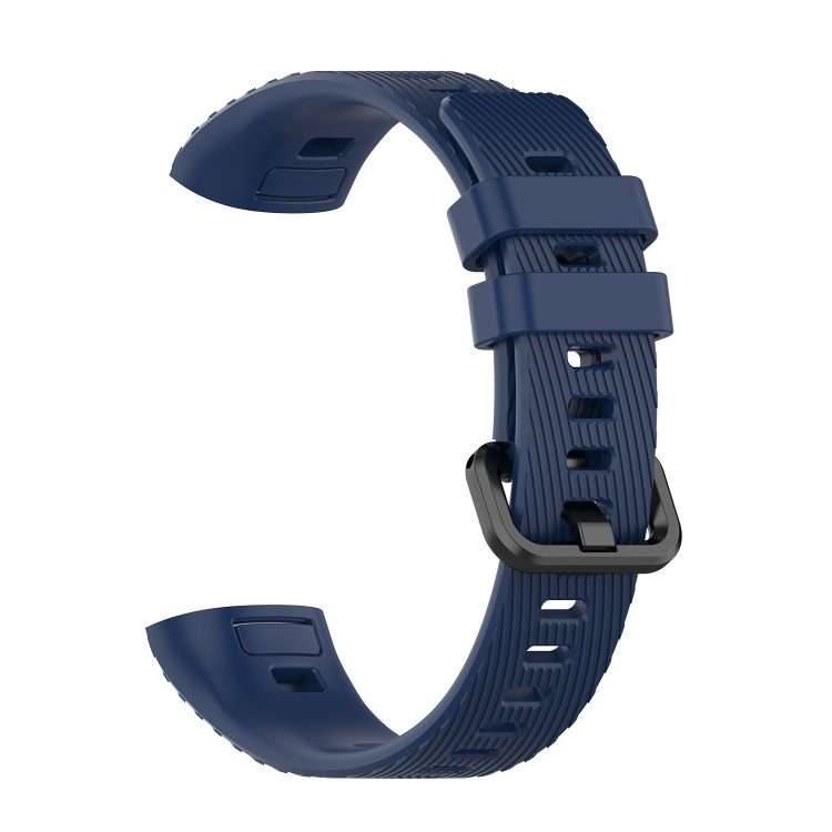 For Huawei Band 3 & 4 Pro Silicone Watch Band(Navy Blue)