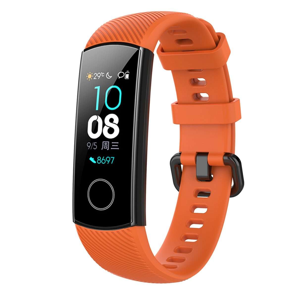 Silicone Watch Band for Huawei Honor Band 4 & 5(Orange)