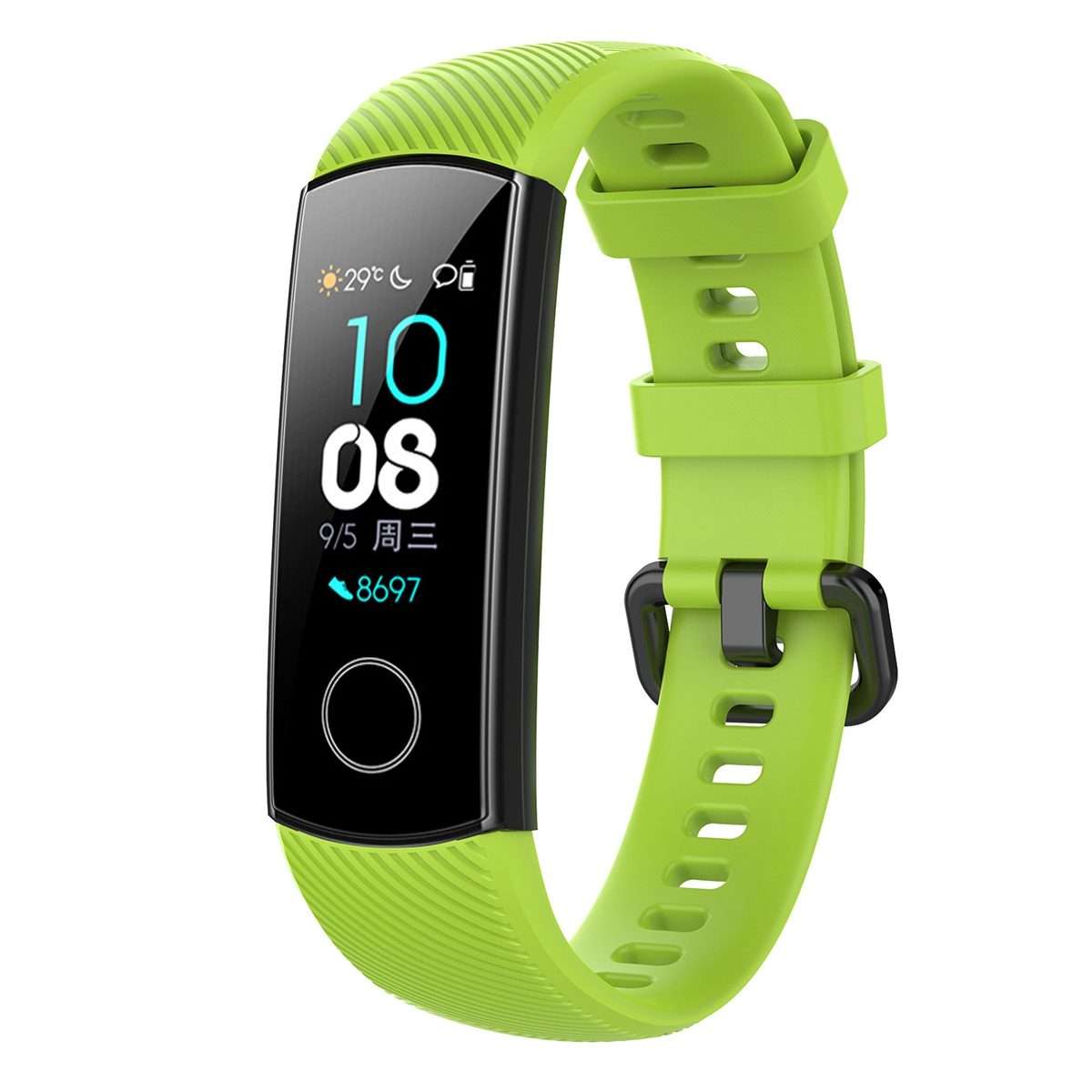 Silicone Watch Band for Huawei Honor Band 4 & 5(Lime)