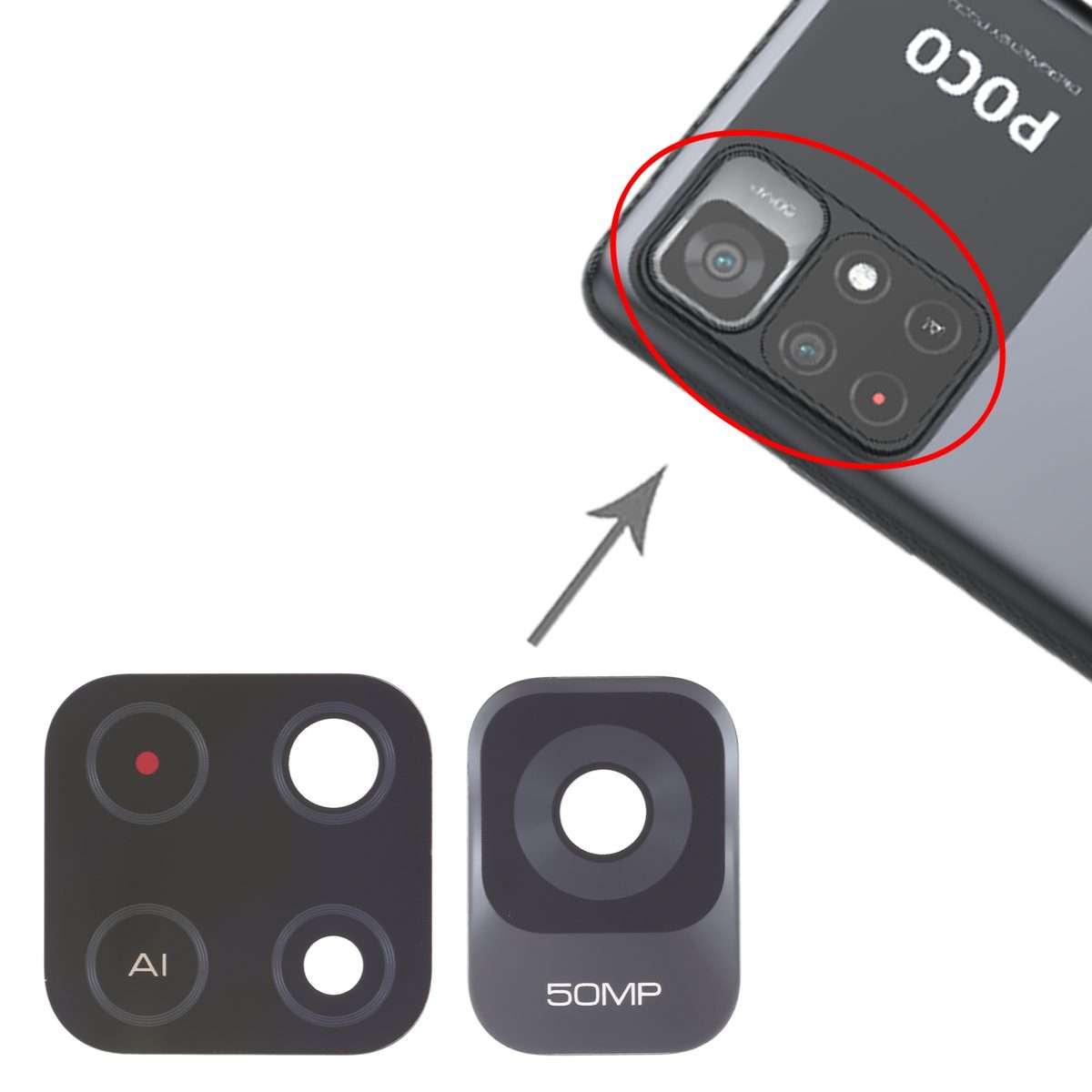 10 PCS Back Camera Lens For Xiaomi Redmi Note 11S 5G / Redmi Note 11 China / Redmi Note 11T 5G / P