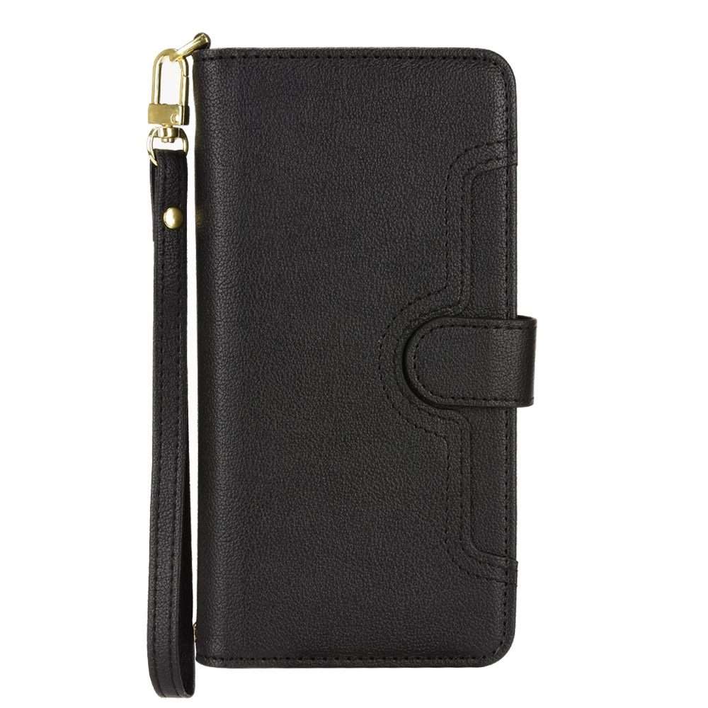 For TCL 20 Pro 5G Litchi Texture Zipper Leather Phone Case(Black)