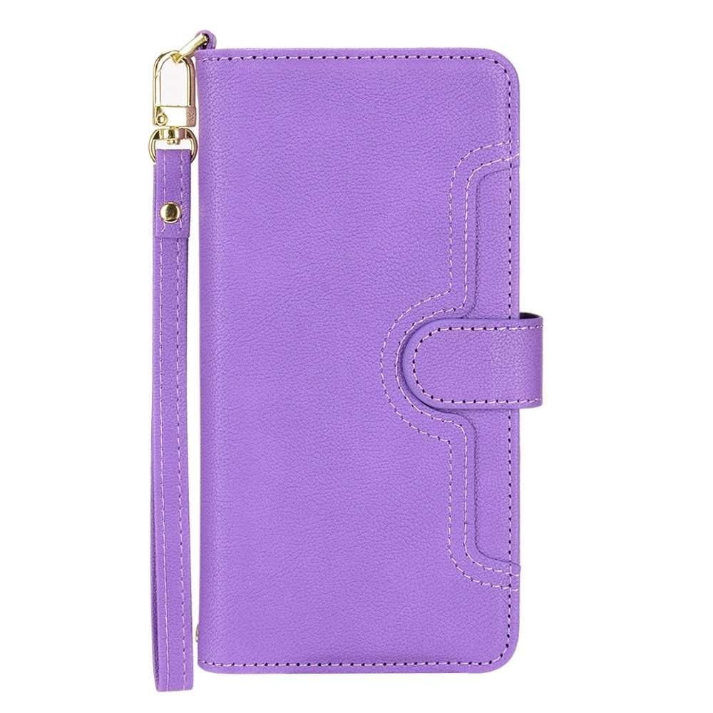 For TCL 20 Pro 5G Litchi Texture Zipper Leather Phone Case(Purple)