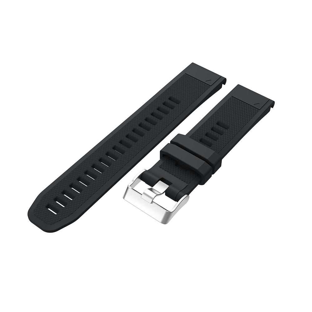 For Garmin Fenix 5 Silicone Watch Band(Black)