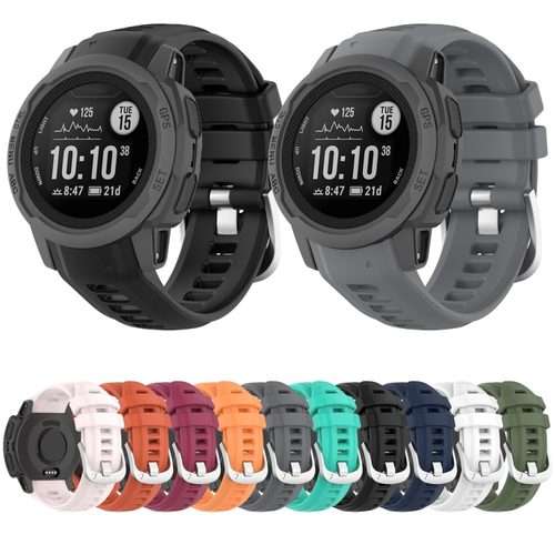 For Garmin Instinct 2S Silicone Watch Band(Lake Blue)