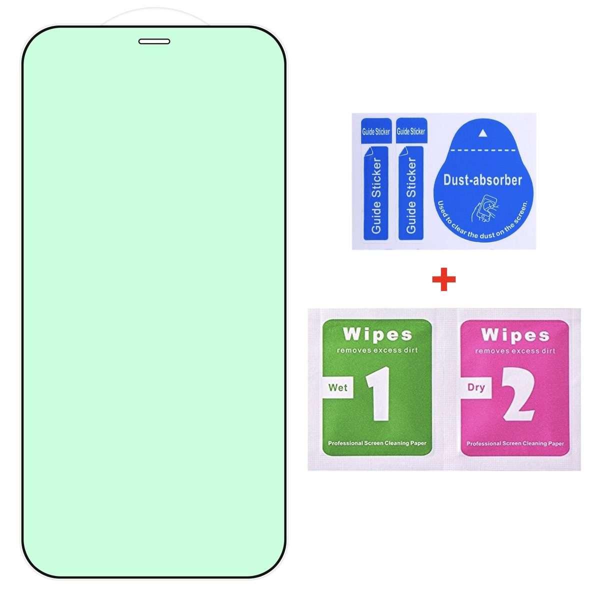For iPhone 12 / 12 Pro Green Light Eye Protection Tempered Glass Film