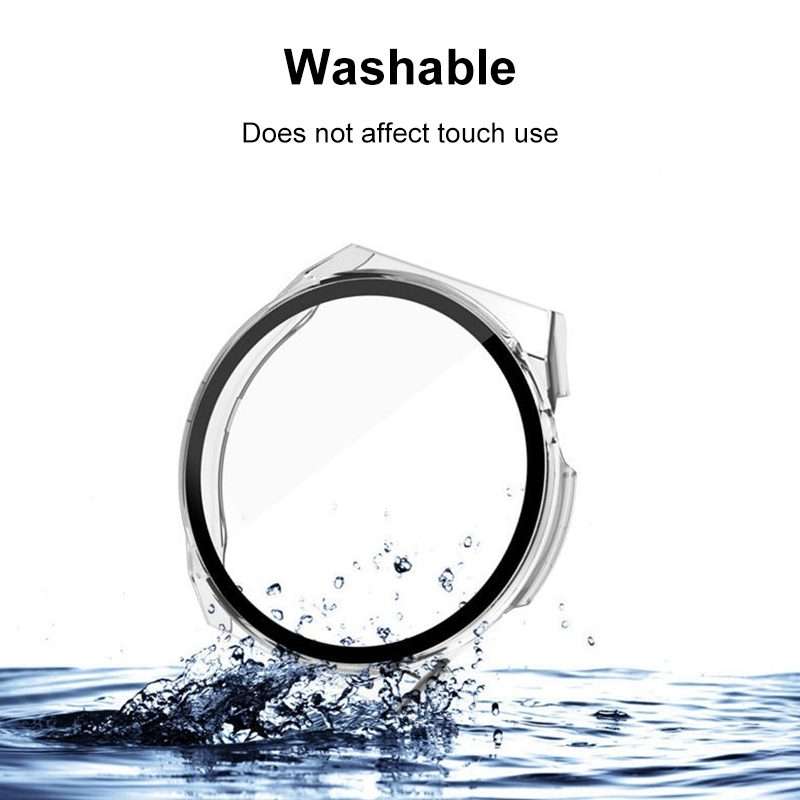 For Huawei Watch GT 3 Pro 46mm PC + Tempered Glass Watch Case(Pink)