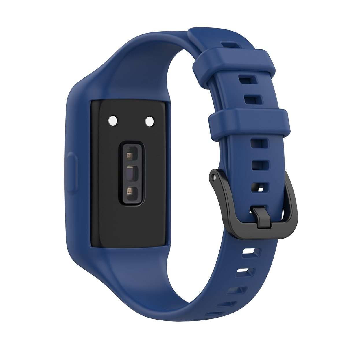 For Huawei Band 7 / 6 Pro / 6 / Honor Band 7 / 6 Universal Integrated Silicone Wat ... (Navy Blue)
