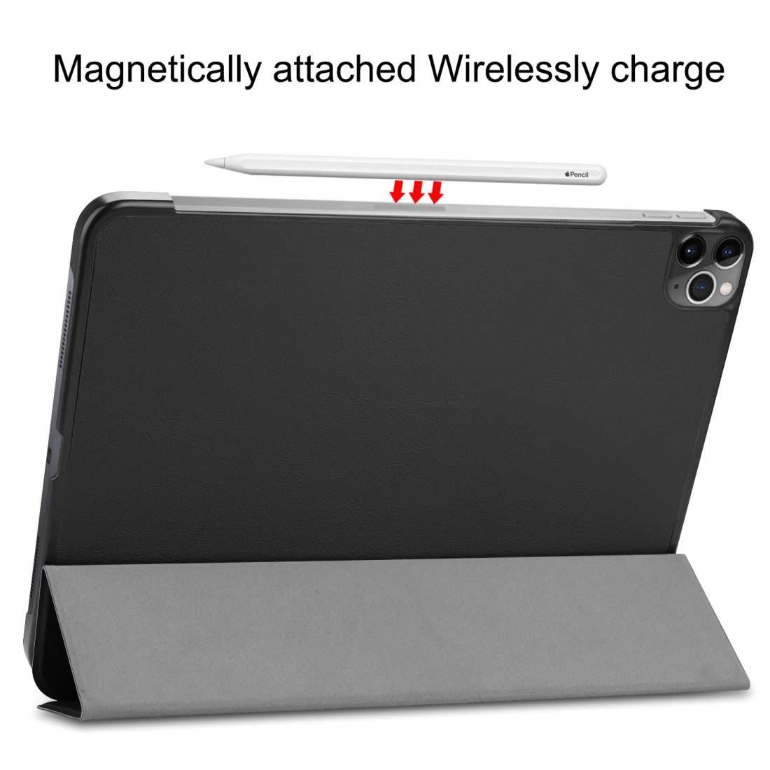 For iPad Pro 11 inch 2020 Custer Texture Smart PU Leather Tablet Case with Sleep / Wak ... (Black)
