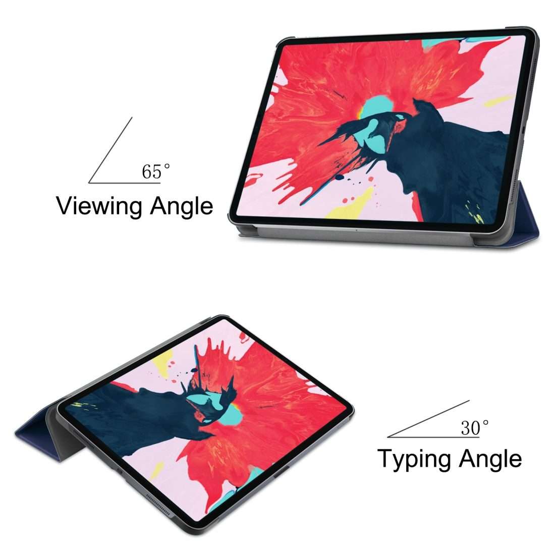 For iPad Pro 11 inch 2020 Custer Texture Smart PU Leather Tablet Case with Sleep / Wake ... (Blue)