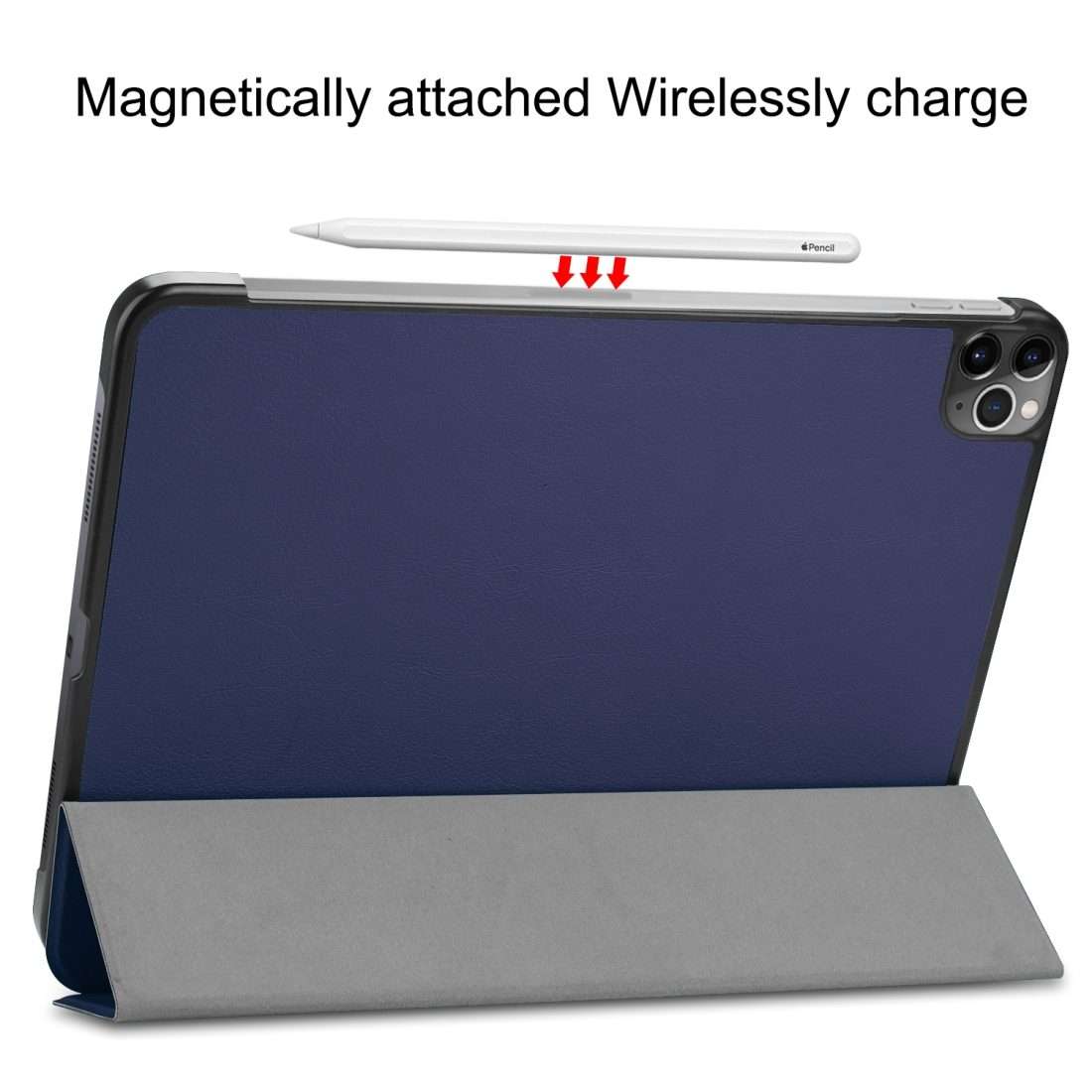 For iPad Pro 11 inch 2020 Custer Texture Smart PU Leather Tablet Case with Sleep / Wake ... (Blue)