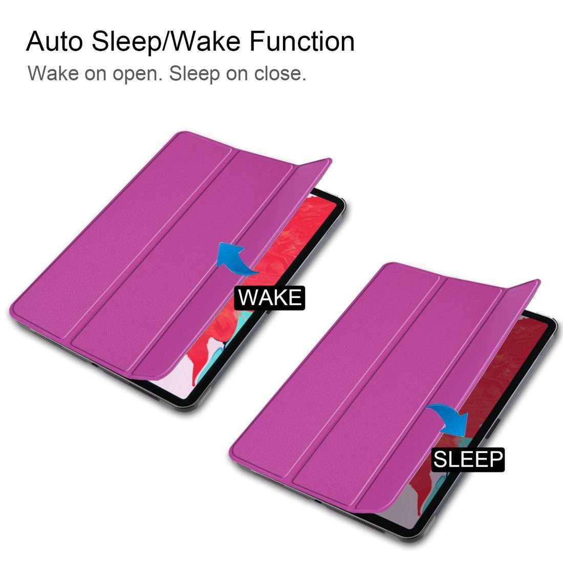 For iPad Pro 11 inch 2020 Custer Texture Smart PU Leather Tablet Case with Sleep / Wa ... (Purple)