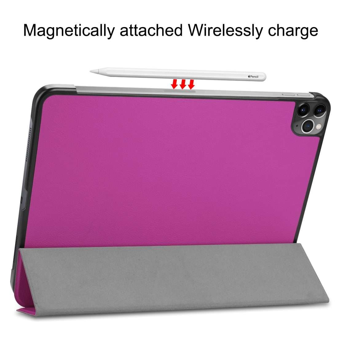 For iPad Pro 11 inch 2020 Custer Texture Smart PU Leather Tablet Case with Sleep / Wa ... (Purple)