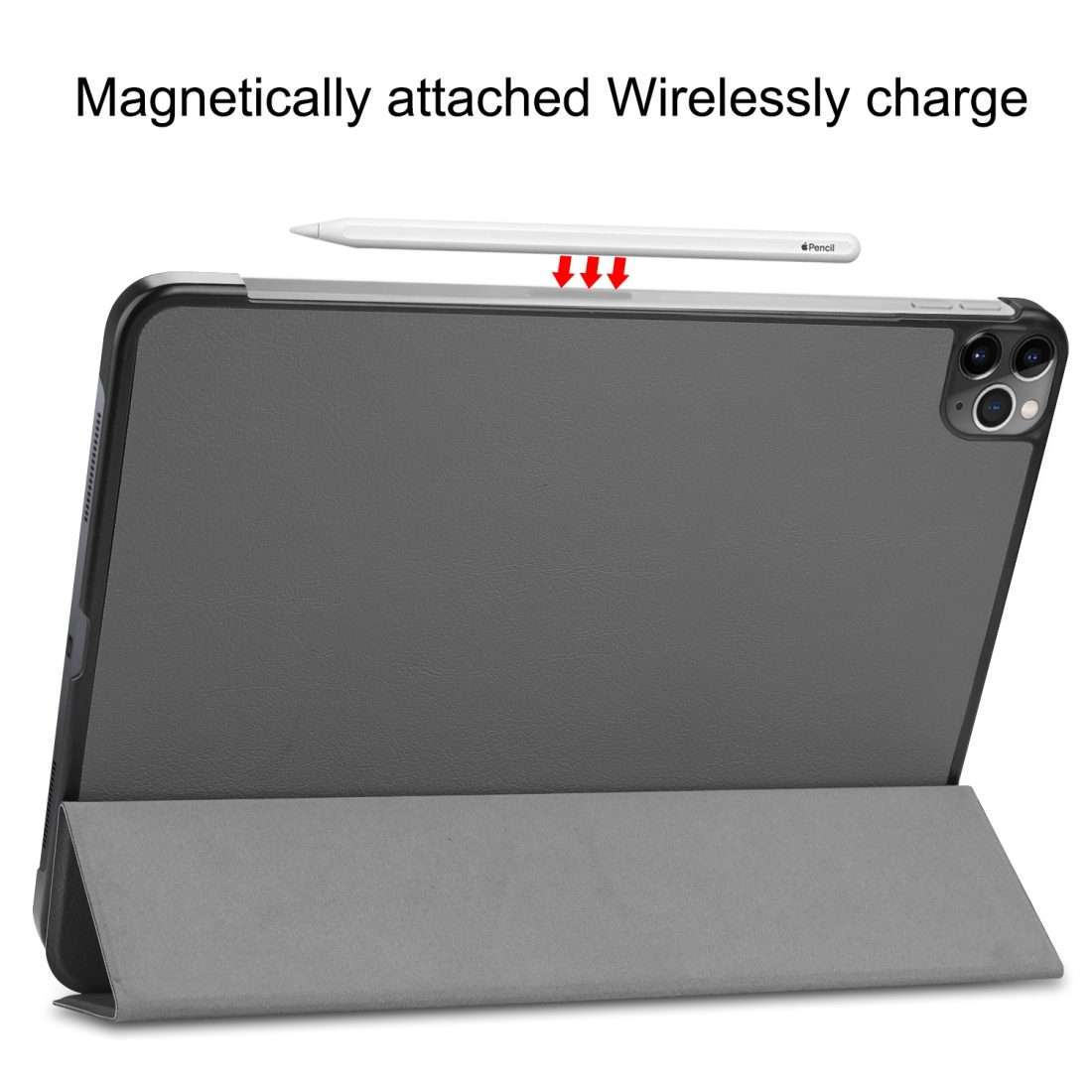 For iPad Pro 11 inch 2020 Custer Texture Smart PU Leather Tablet Case with Sleep / Wake ... (Gray)