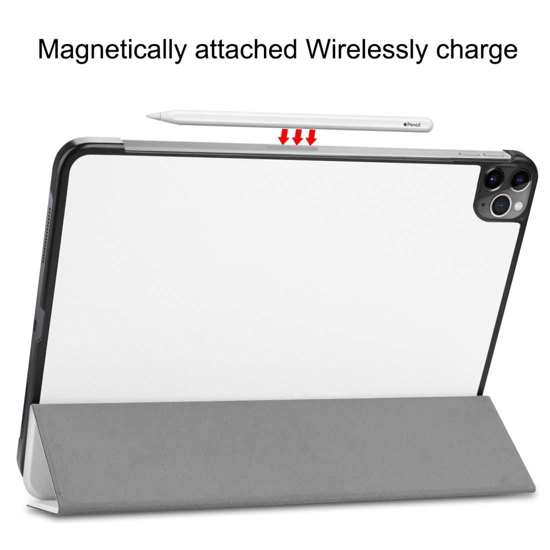 For iPad Pro 11 inch 2020 Custer Texture Smart PU Leather Tablet Case with Sleep / Wak ... (White)