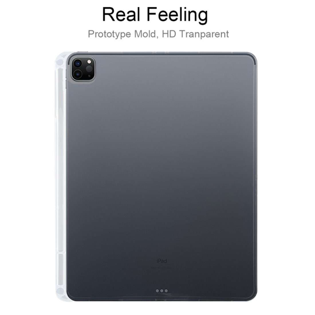 For iPad Pro 11 2022 / 2021 / 2020 0.75mm Transparent TPU Protective Tablet Case with Pen Slot