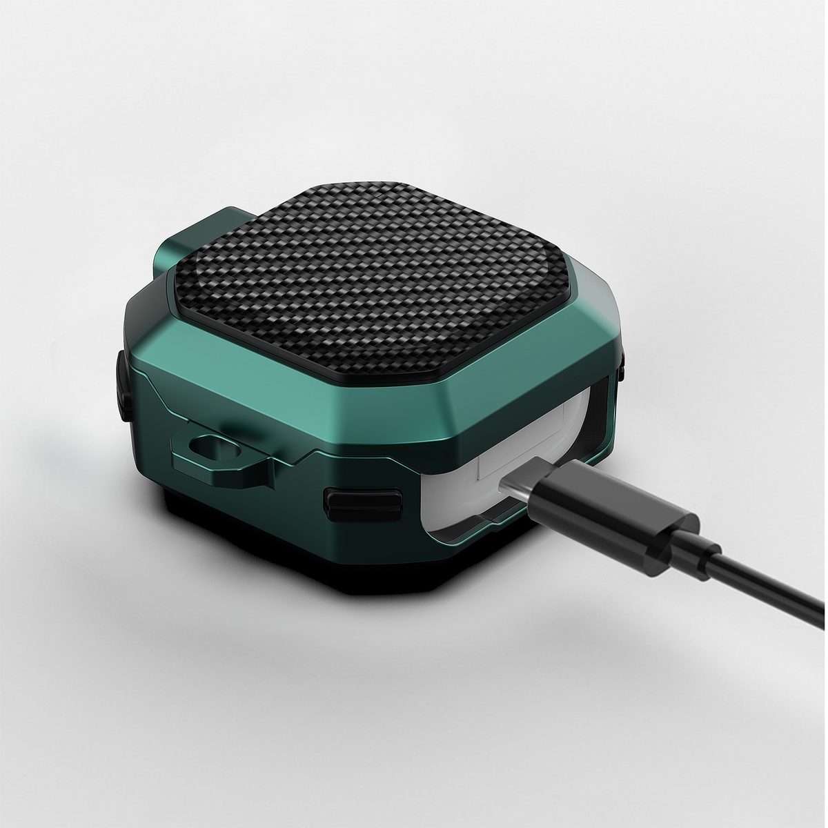 For Samsung Galaxy Buds Live/Buds Pro/Buds 2/2 Pro Anti-fall Earphones Case with ... (Black Green)