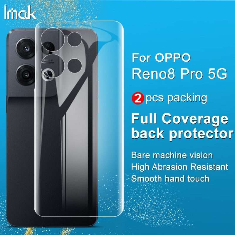 For OPPO Reno8 Pro 5G 2 PCS imak HD Hydrogel Film Phone Back Protector