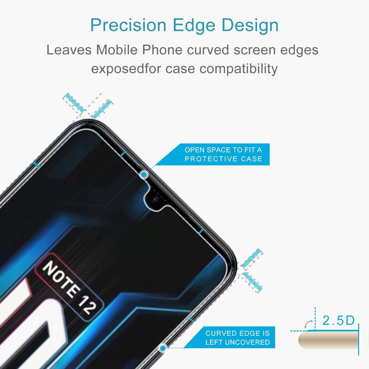 10 PCS 0.26mm 9H 2.5D Tempered Glass Film For Infinix Note 12 5G