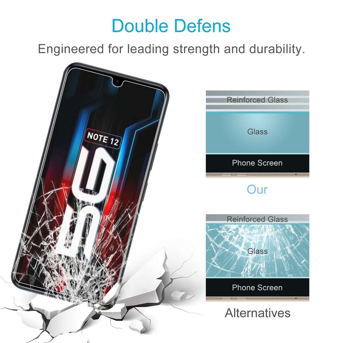 10 PCS 0.26mm 9H 2.5D Tempered Glass Film For Infinix Note 12 5G