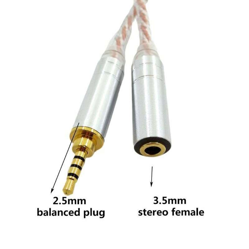ZS0156 Balanced Inter-conversion Audio Cable(2.5 Balance Male to 3.5 Stereo Female)