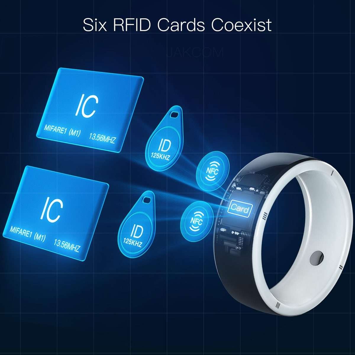JAKCOM R5 Smart Ring Multifunction Smart Wear Ring, Size:L