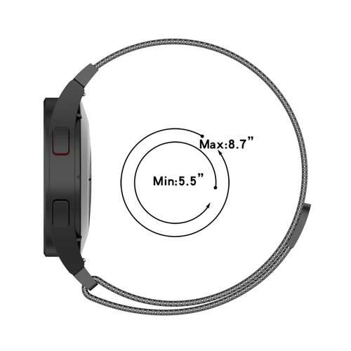 For Samsung Galaxy Watch 5 40mm / 44mm Milanese Watch Band(Space Grey)