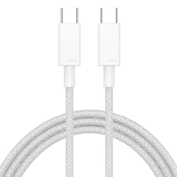 100W USB-C / Type-C to USB-C / Type-C Fast Charging Data Cable, Length:3m(White)