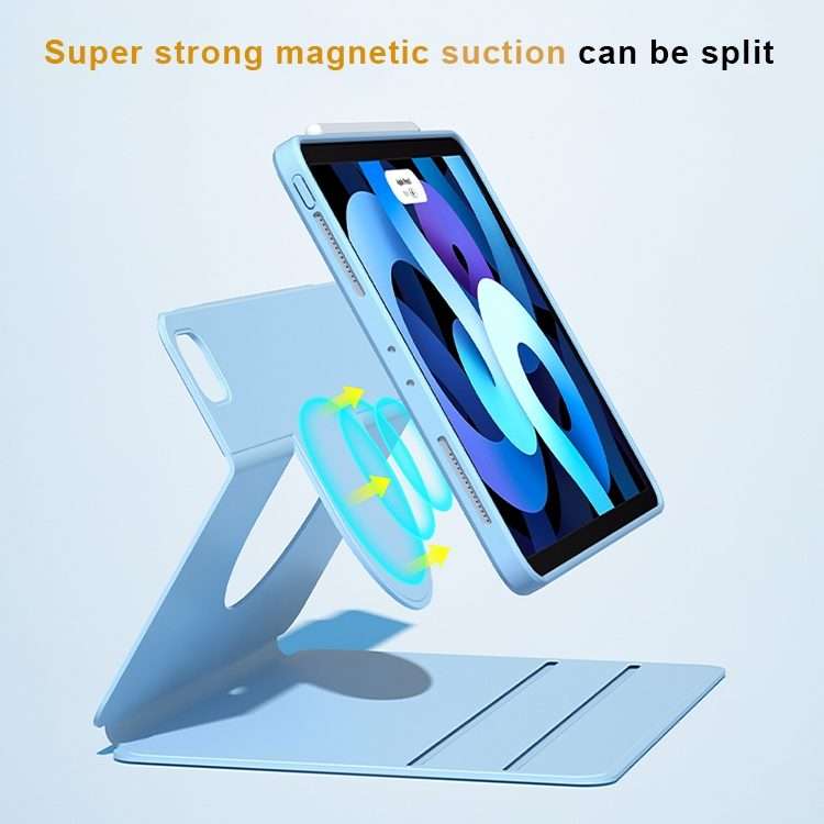 For iPad Pro 11 2022 / 2021 / 2020 / 2018 Front Stand Rotating Clear Back Smart ... (Night Green)