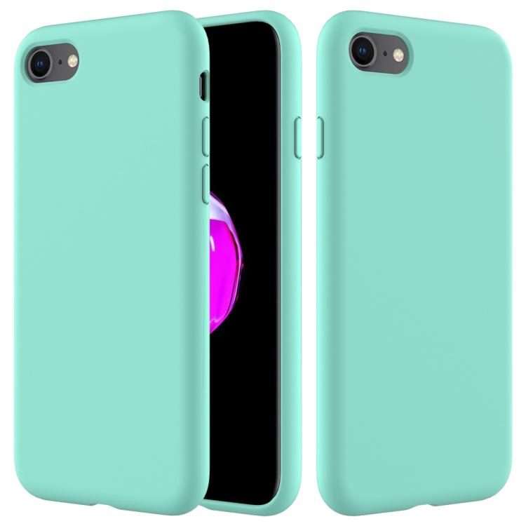 For iPhone SE 2022 / SE 2020 Shockproof Full Coverage Silicone Soft Protective Case(Light Blue)