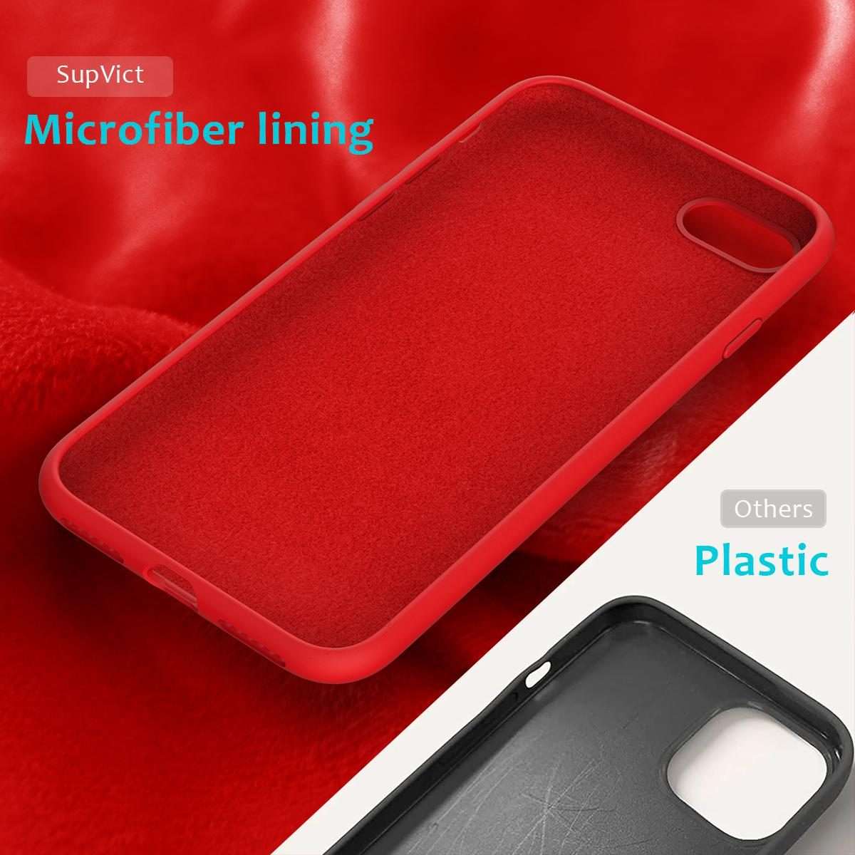 For iPhone SE 2022 / SE 2020 Shockproof Full Coverage Silicone Soft Protective Case(Red)