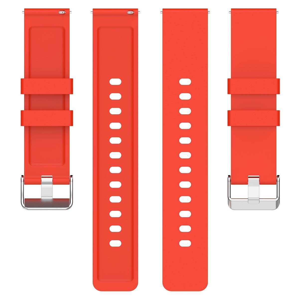 For Amazfit Bip 3 20mm Steps Style Silicone Watch Band(Red)