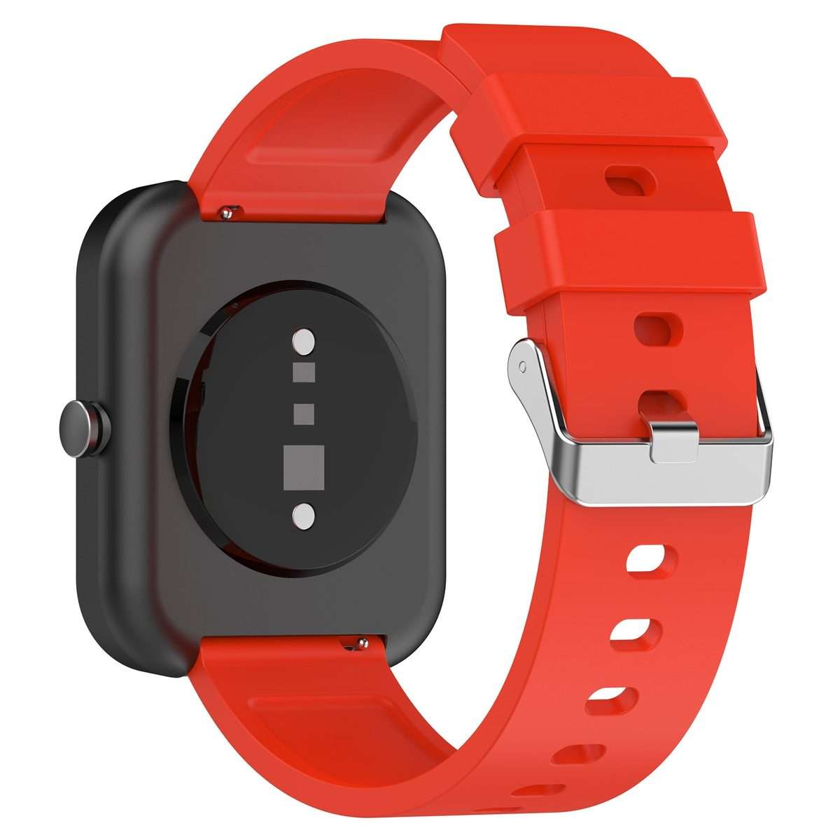 For Amazfit Bip 3 20mm Steps Style Silicone Watch Band(Red)