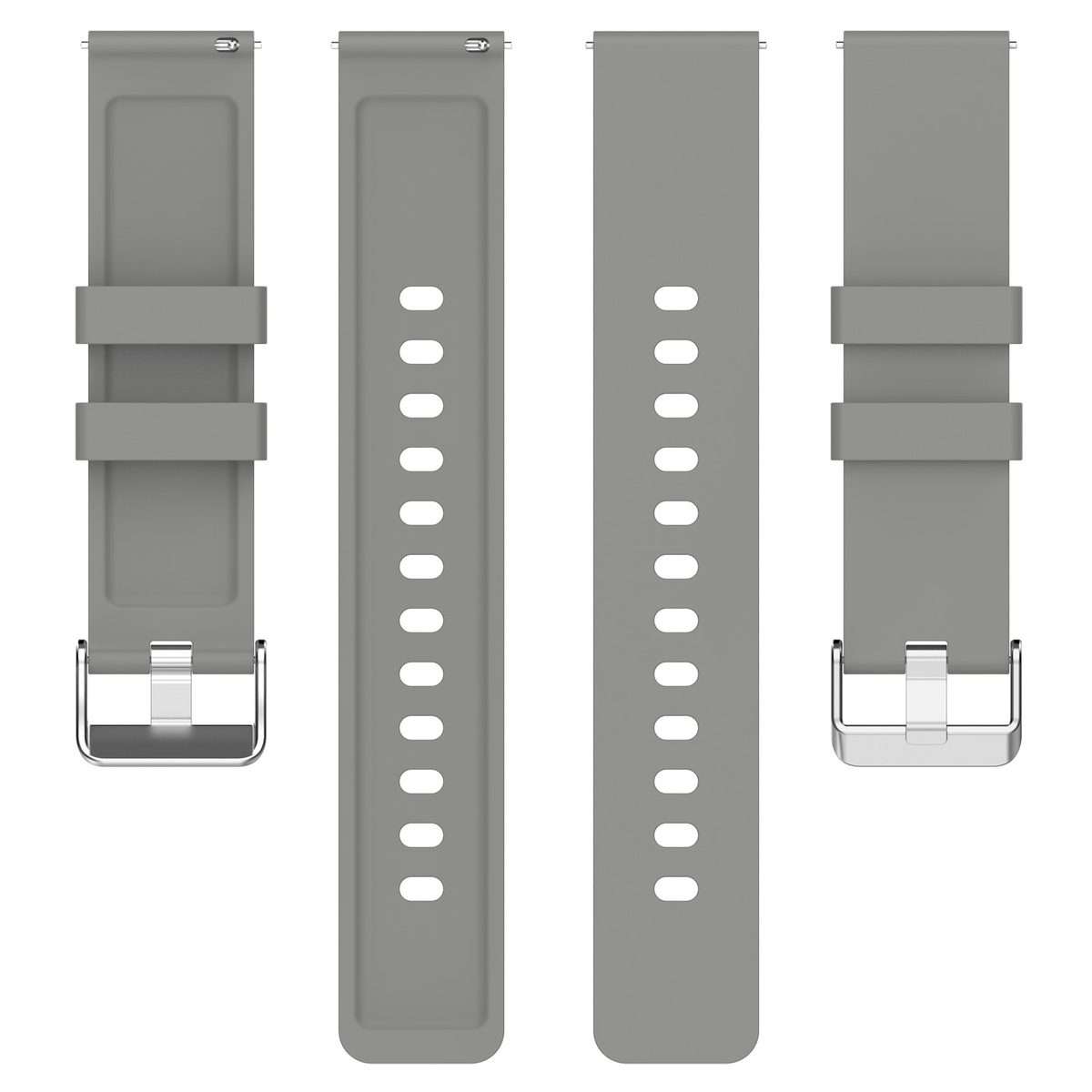 For Amazfit Bip 3 20mm Steps Style Silicone Watch Band(Grey)