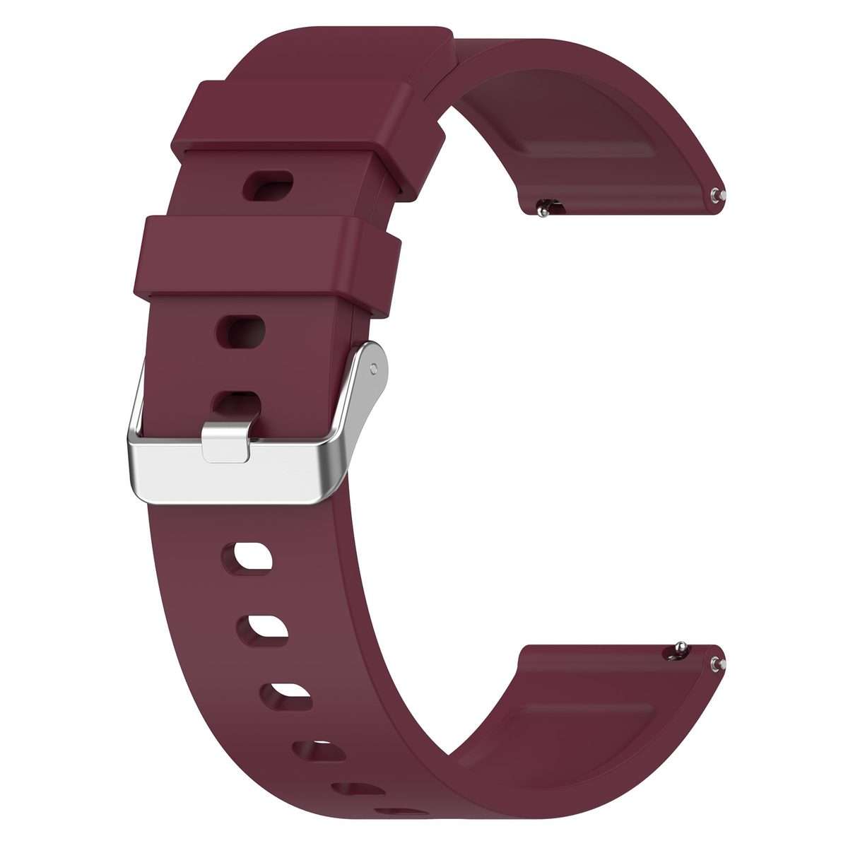 For Amazfit Bip 3 20mm Steps Style Silicone Watch Band(Wine Red)