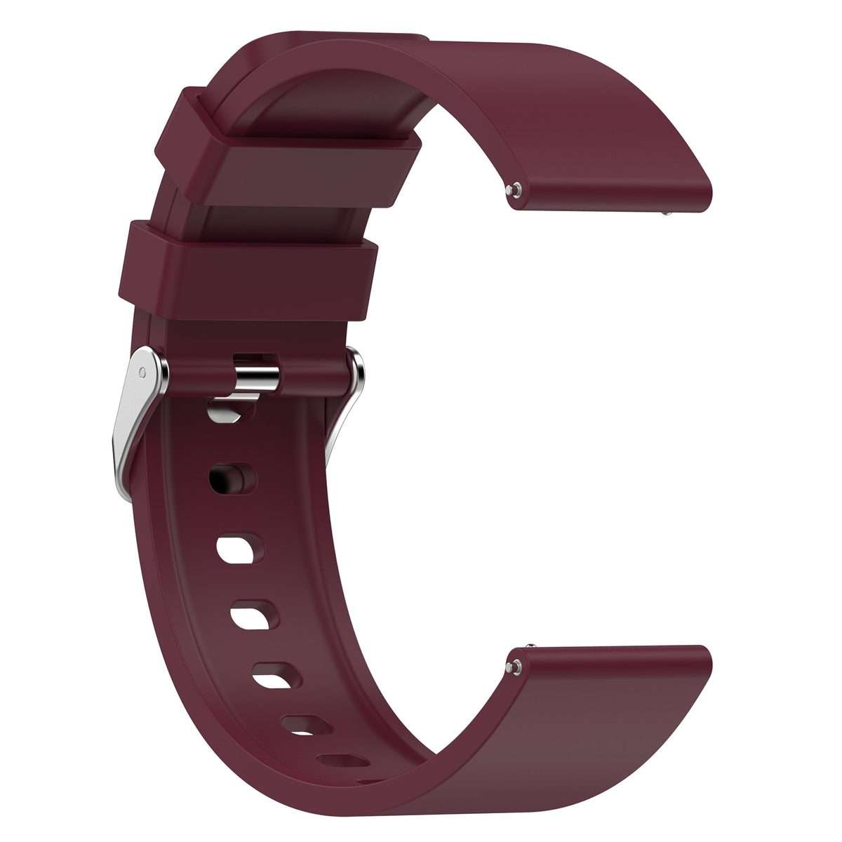 For Amazfit Bip 3 20mm Steps Style Silicone Watch Band(Wine Red)