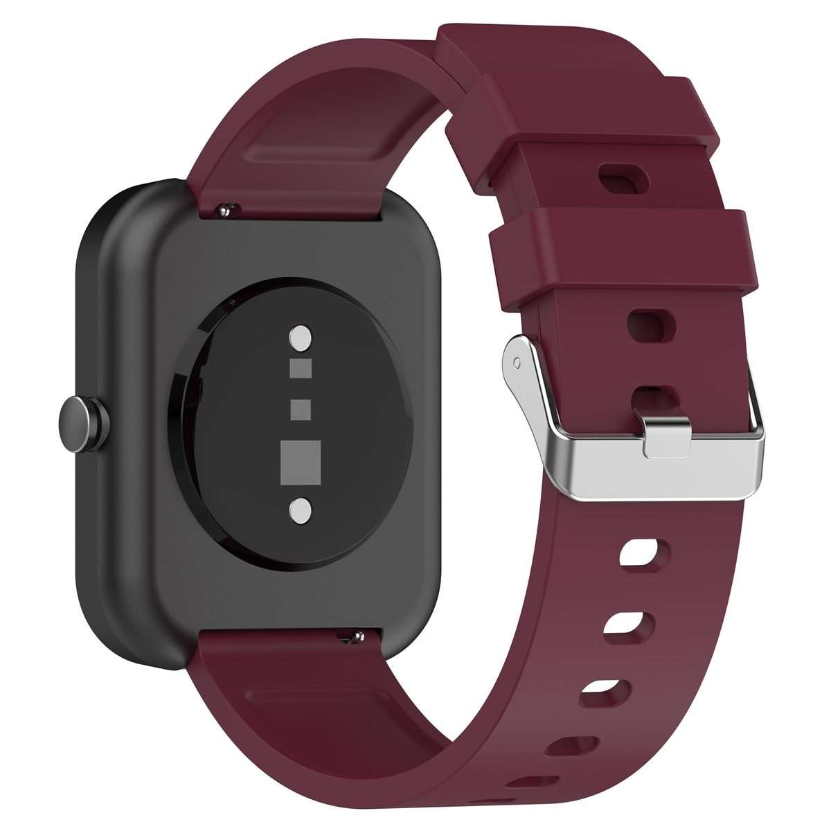 For Amazfit Bip 3 20mm Steps Style Silicone Watch Band(Wine Red)