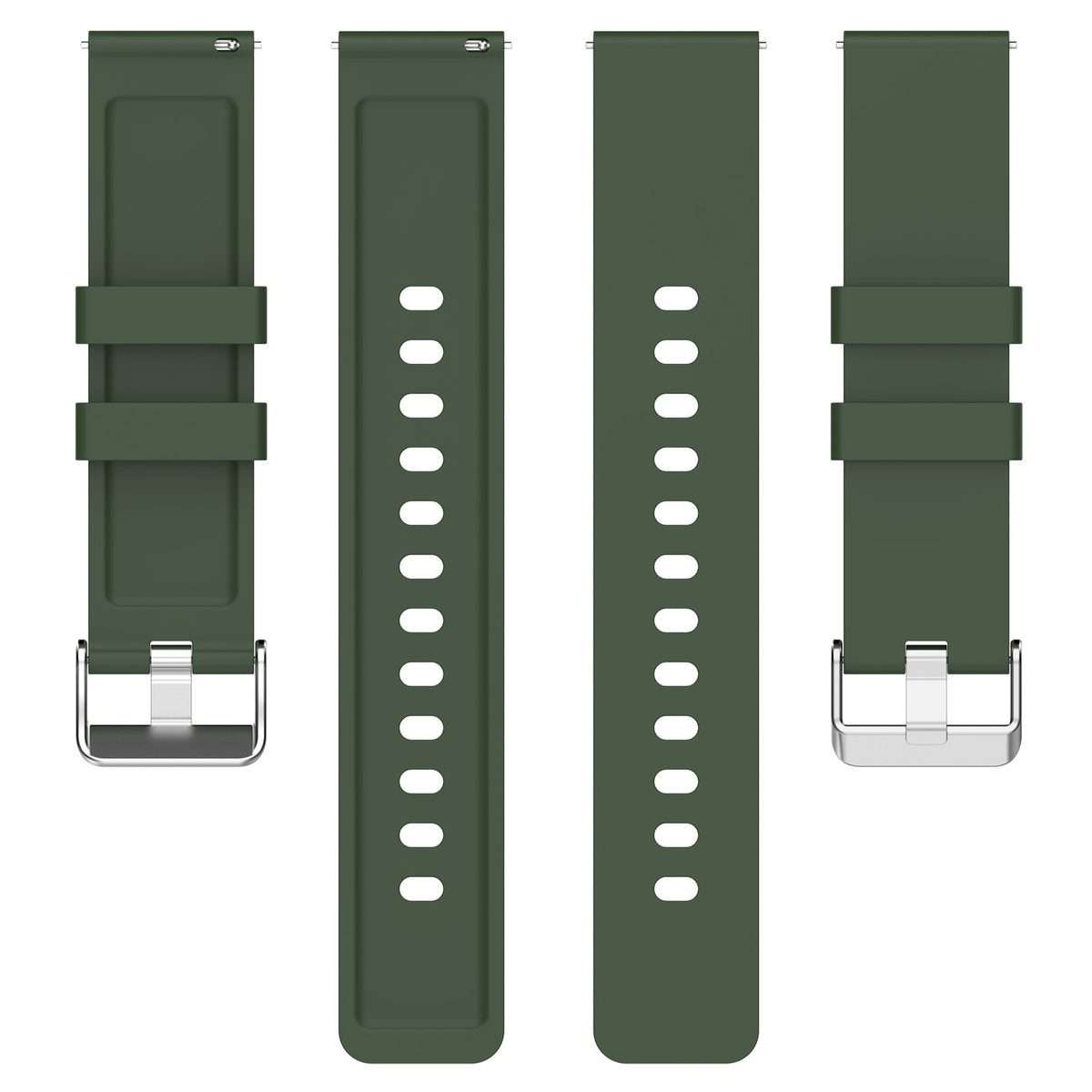 For Amazfit Bip 3 20mm Steps Style Silicone Watch Band(Army Green)