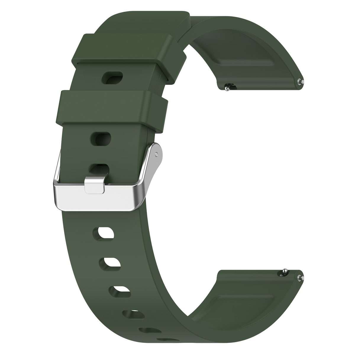 For Amazfit Bip 3 20mm Steps Style Silicone Watch Band(Army Green)