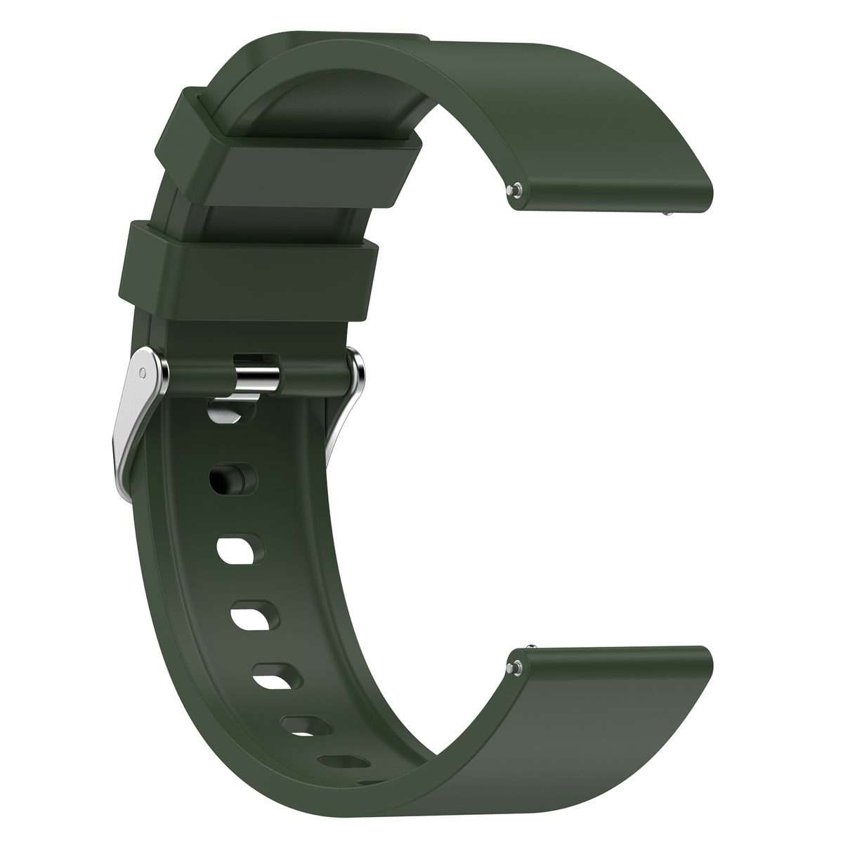 For Amazfit Bip 3 20mm Steps Style Silicone Watch Band(Army Green)