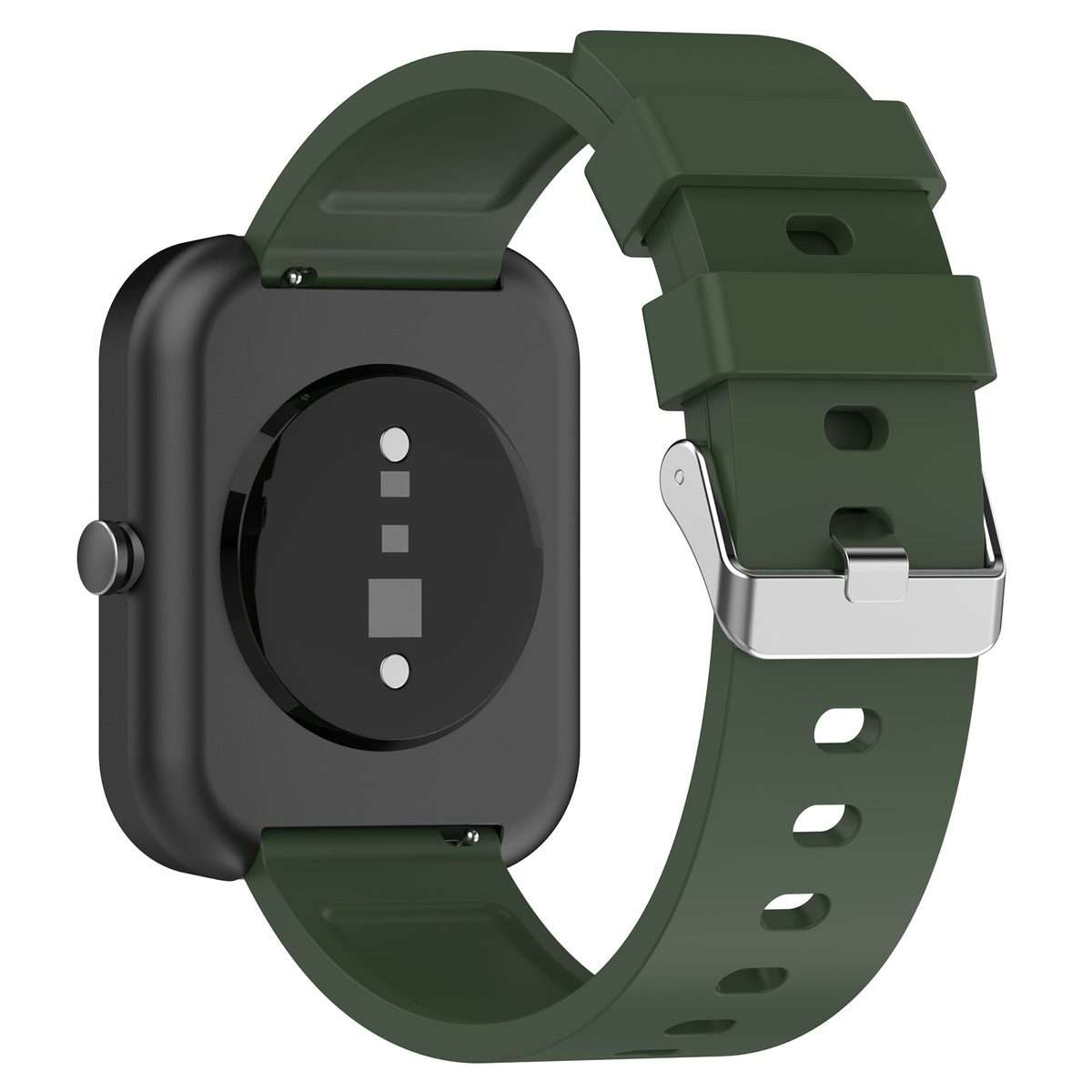 For Amazfit Bip 3 20mm Steps Style Silicone Watch Band(Army Green)