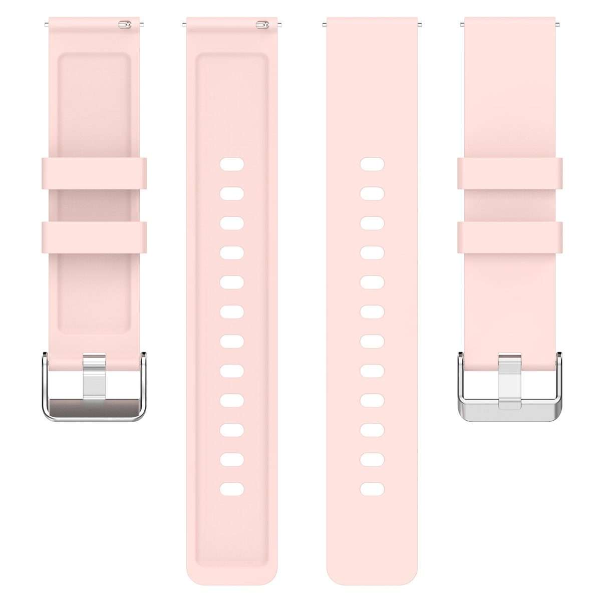 For Amazfit Bip 3 20mm Steps Style Silicone Watch Band(Light Pink)