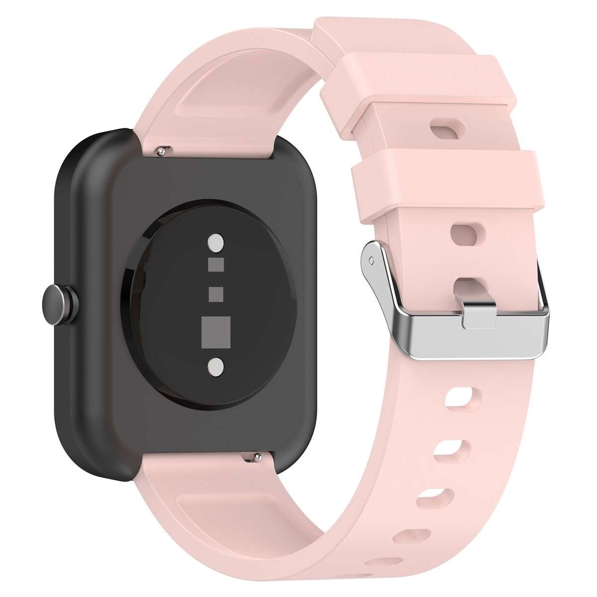 For Amazfit Bip 3 20mm Steps Style Silicone Watch Band(Light Pink)