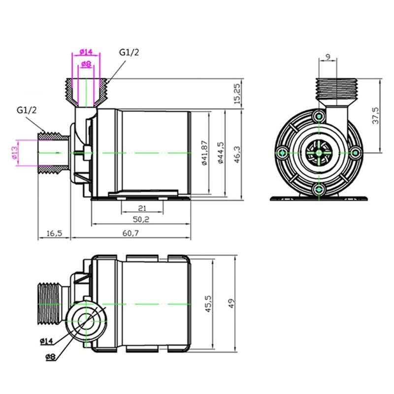 DC12V 5.5M Lift Brushless Motor Submersible Pump